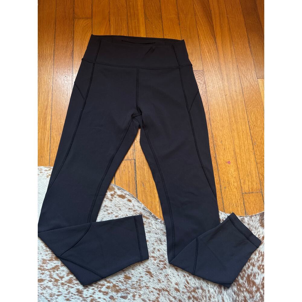 Lululemon In Movement 7/8 Tight High Waisted Everlux 25" Black Sz 6